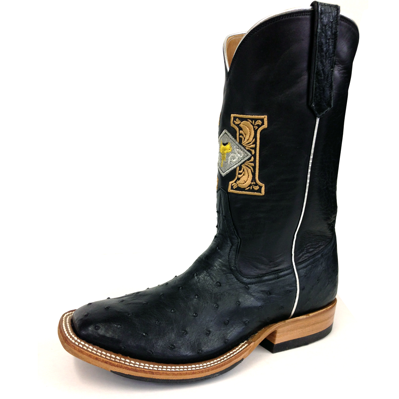 Black Jack Full Quill Ostrich Roper Boots