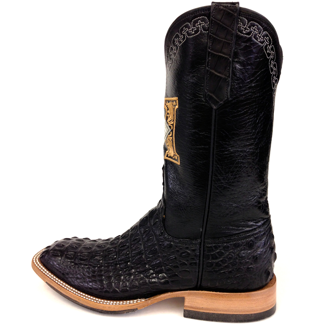 black crocodile boots