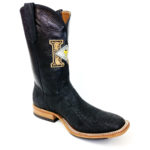 black elephant skin boots