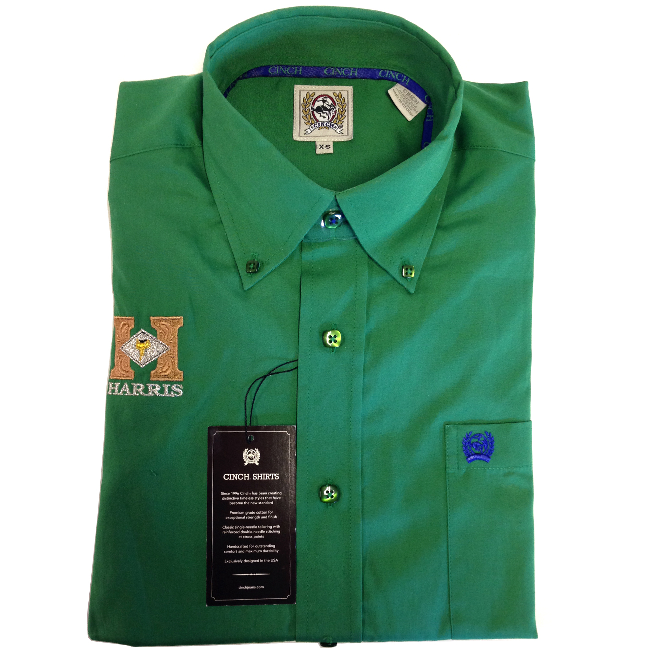 Cinch Show Shirt – Green 058 – Harris Leather & Silverworks | Legendary ...