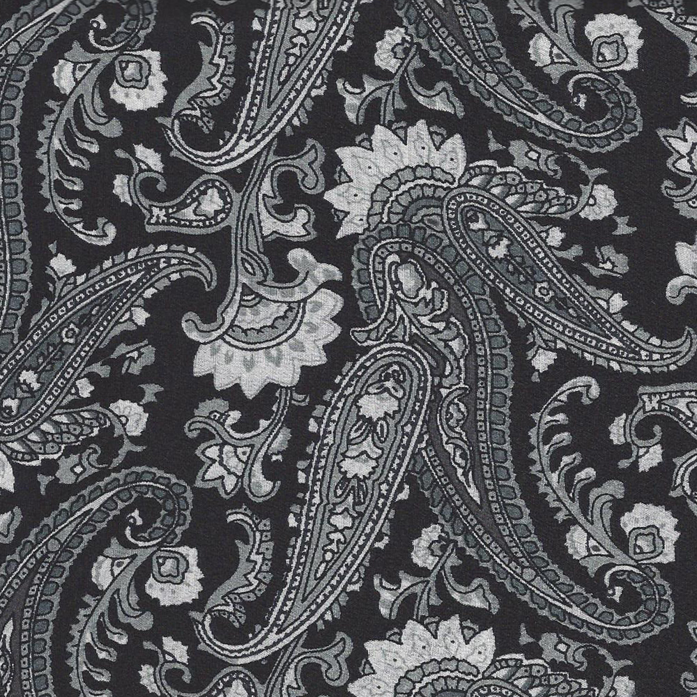 Black White and Gray Paisley Scarf – Harris Leather & Silverworks ...