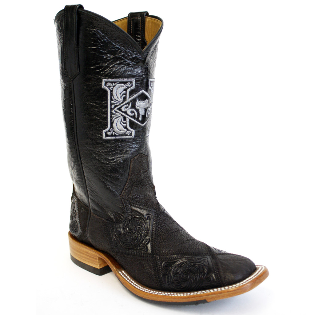 Elephant Hand-Tooled Patchwork Boots – Harris Leather & Silverworks ...
