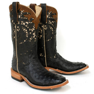 Filigree Lace Full Quill Ostrich Boots