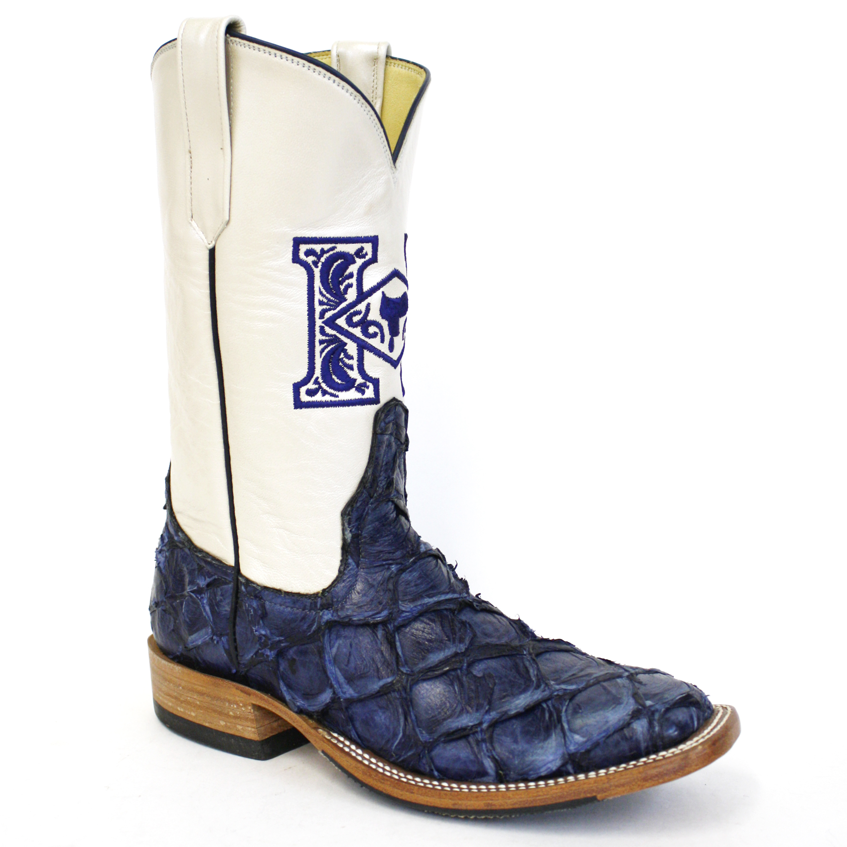blue pirarucu boots