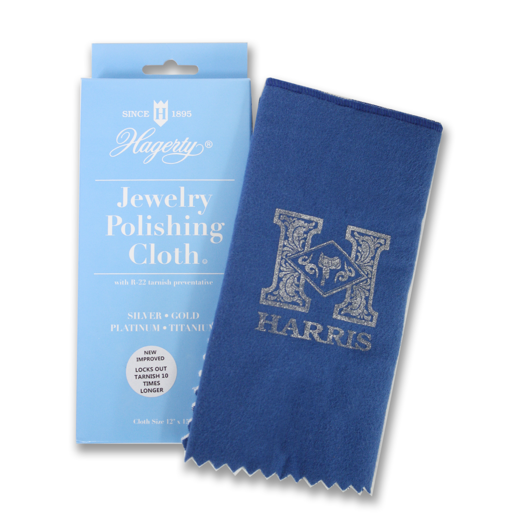 Hagerty Jewelry Polishing Cloth  removes tarnish from silver and gold