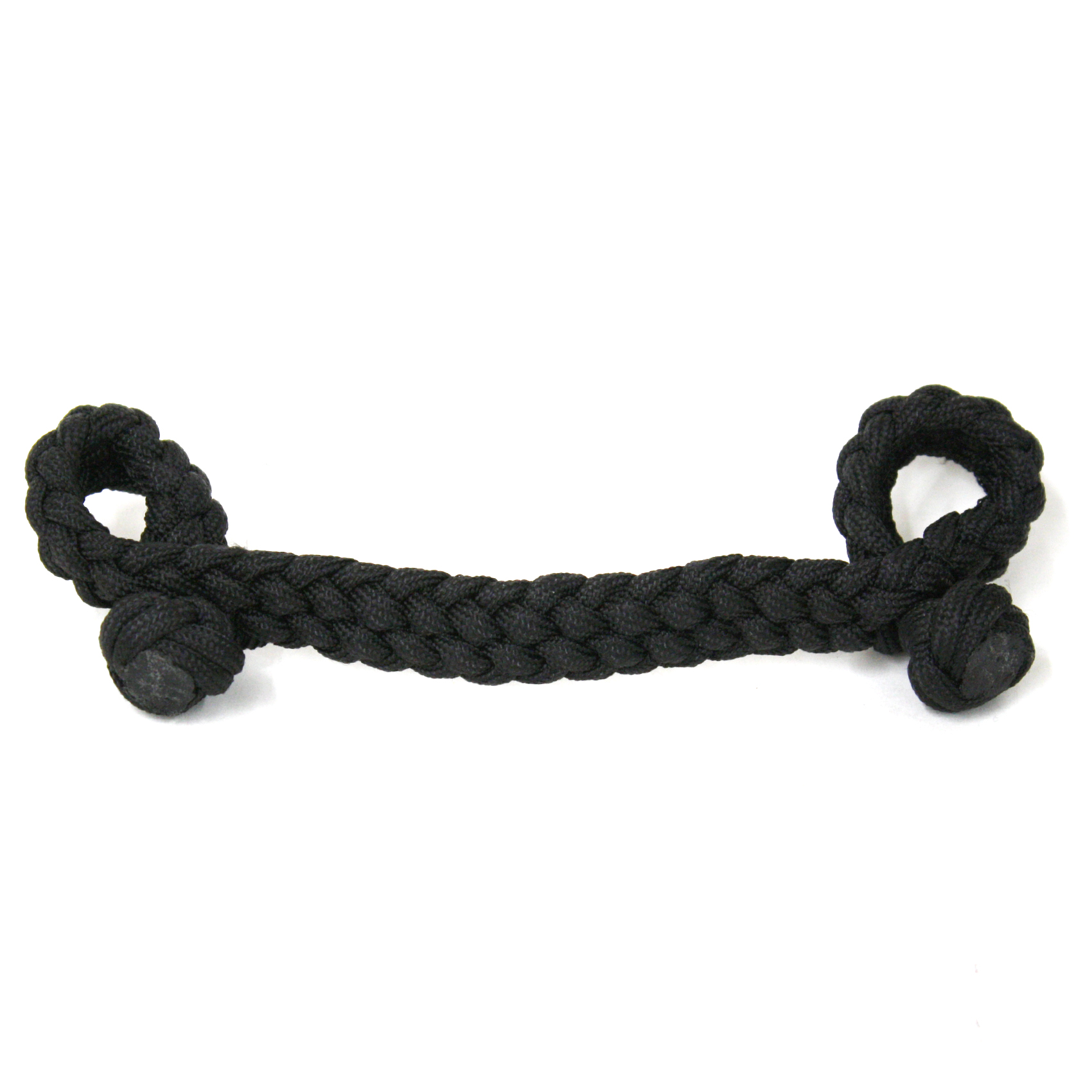 Deluxe Braided Paracord Curb – Black – Harris Leather
