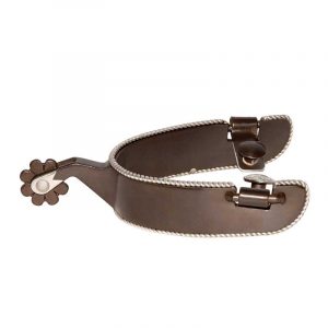 1″ Antique Brown & Rope Edge Spurs