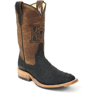 Black Mojave Full Quill Ostrich Boots