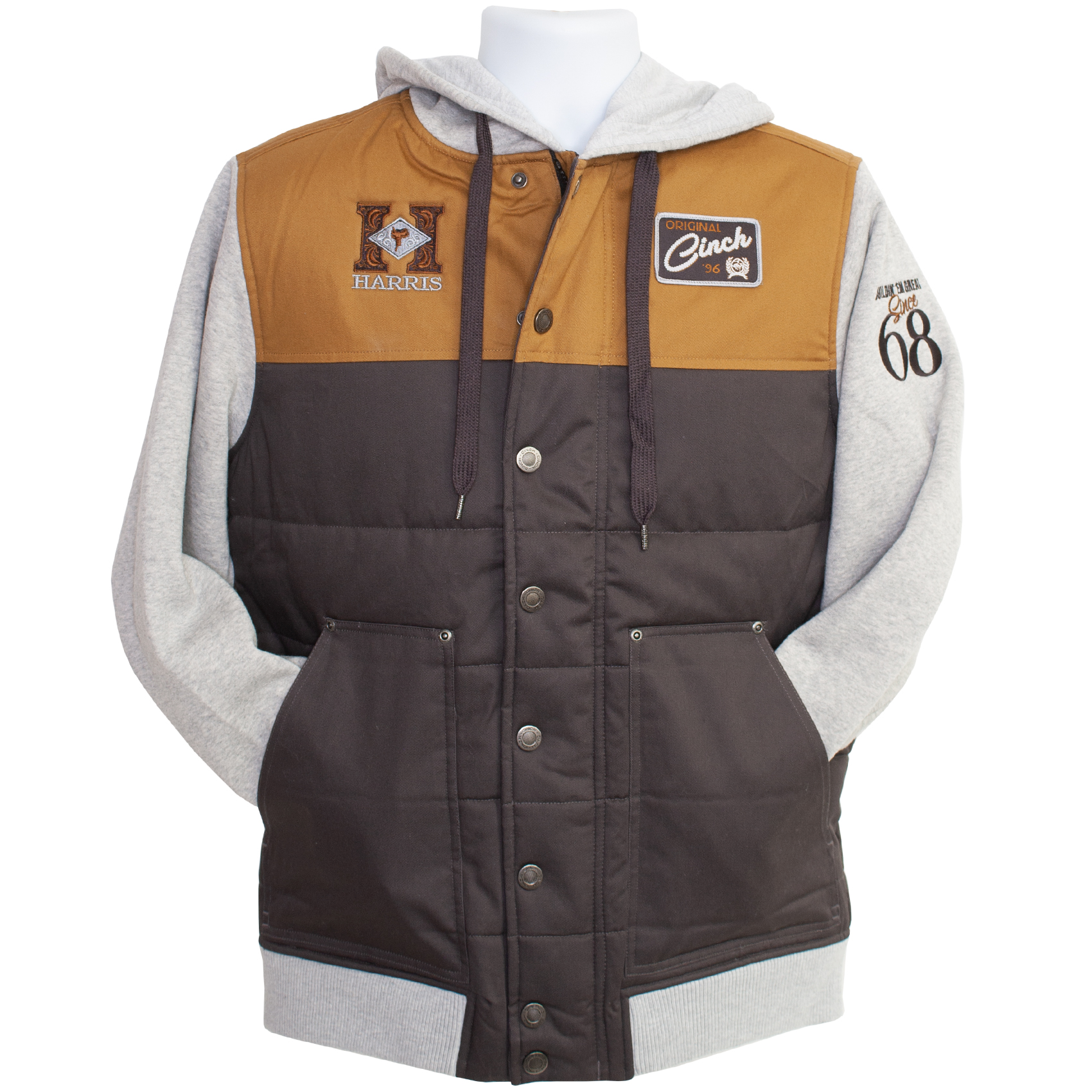 Cinch Color Blocked Hoodie Vest – Harris Leather & Silverworks ...