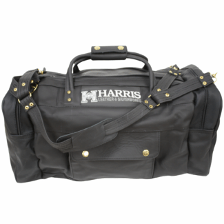 Harris Black Leather Duffle Bag