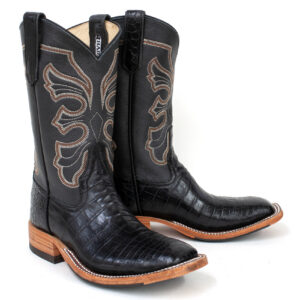 Black Nile Crocodile Boots