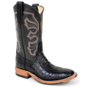 Black Nile Crocodile Boots