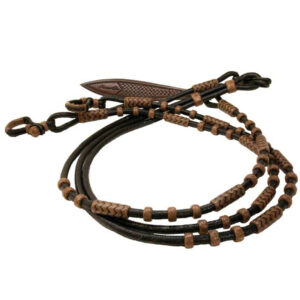 Romal Reins – Black w/ Brown Accents – 16 Plait