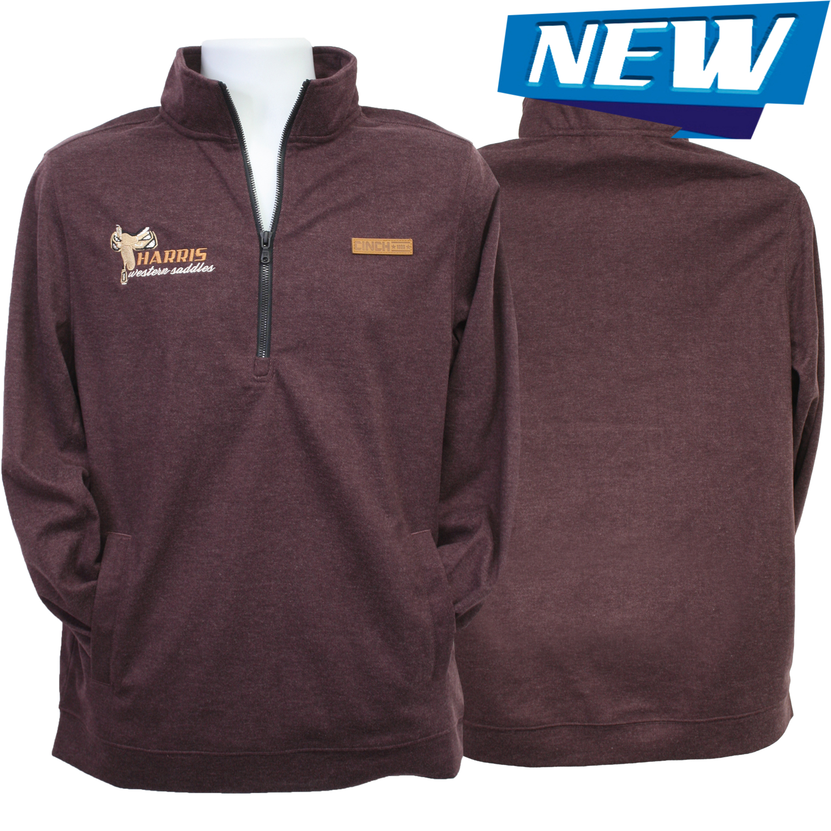 Cinch 1/2 Zip Pullover – Burgundy